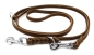 Preview: Verstellbare Fettlederleine Vintage taupe, Hundeleine
