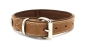 Preview: Lederhalsband Vintage taupe - Fettleder