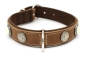 Preview: Lederhalsband Vintage taupe - Fettleder