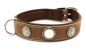 Preview: Lederhalsband Vintage taupe - Fettleder