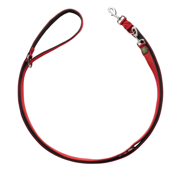 Hunter Verstellbare Führleine Neopren rot/schwarz