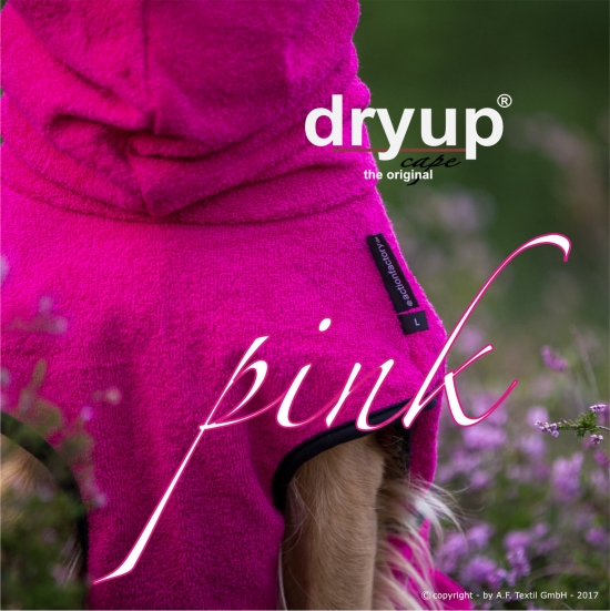 Dryup Cape Hundebademantel pink