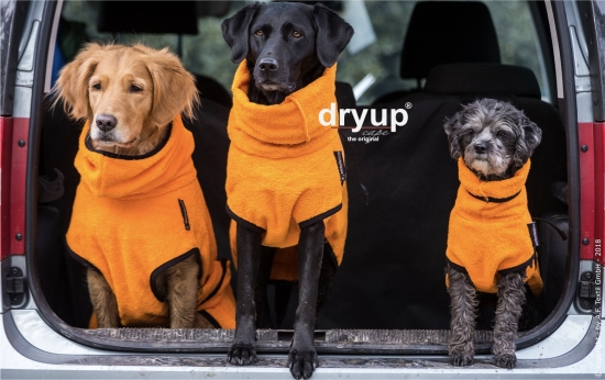 DRYUP Cape Hundebademantel clementine