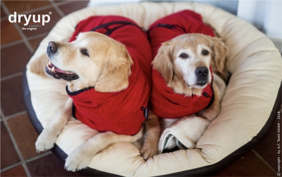 DRYUP Cape Hundebademantel pepper rot