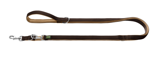 Hunter Verstellbare Führleine Neopren braun/caramel