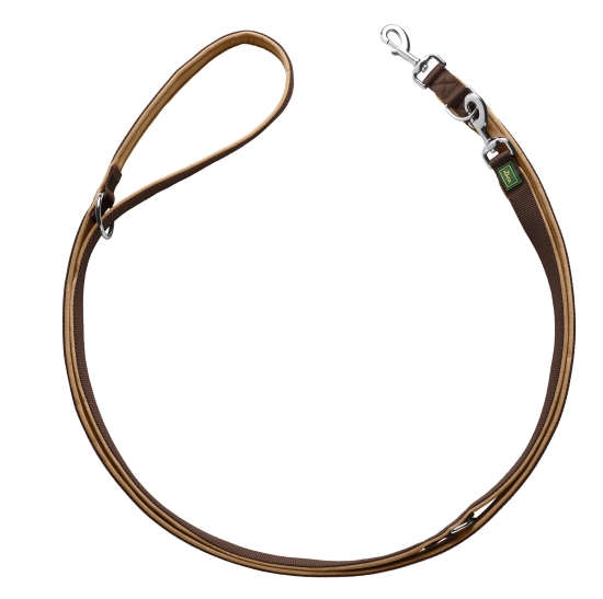 Hunter Verstellbare Führleine Neopren braun/caramel