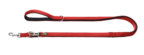 Hunter Verstellbare Führleine Neopren rot/schwarz