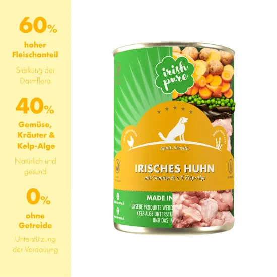 Preview: Irish Pure Nassfutter – Irisches Huhn mit Gemüse & Kelp-Alge (Getreidefrei)