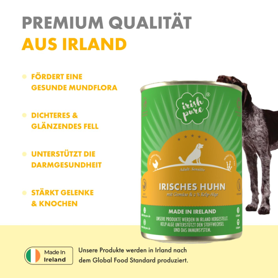 Irish Pure Nassfutter – Irisches Huhn mit Gemüse & Kelp-Alge (Getreidefrei)