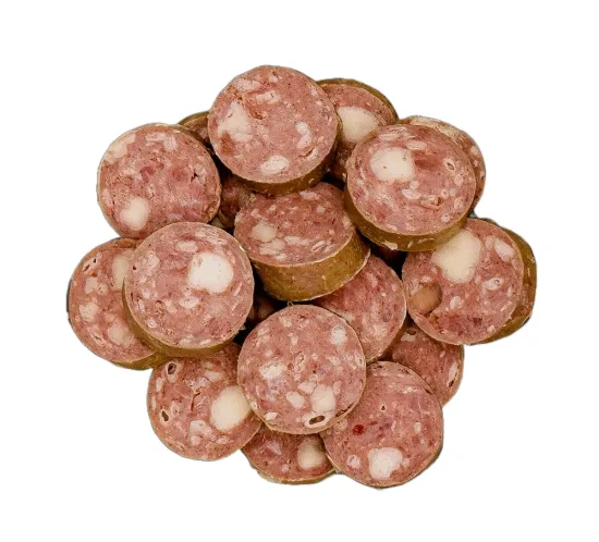 Preview: MySnack4Dogs Käsewurst 100g – schnittfeste Trainingswurst für Hunde mit Rind, Geflügel & Bergkäse