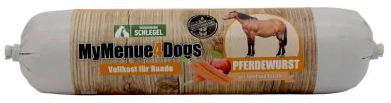 Preview: MyMenue4Dogs Hundefutter Pferdewurst 400 g