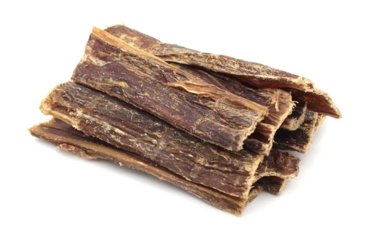 Pferde-Dörrfleisch Flach 12 cm – 100% Pferd Getrockneter Kausnack für Hunde