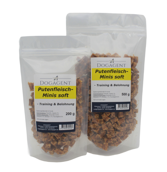 Preview: Putenfleisch-Minis Soft – Softe Trainings-Snacks aus feinstem Putenfleisch