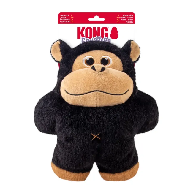 KONG® Snuzzles Gorilla XL – Extra großes Plüsch-Hundespielzeug mit Ganzkörper-Quietscher