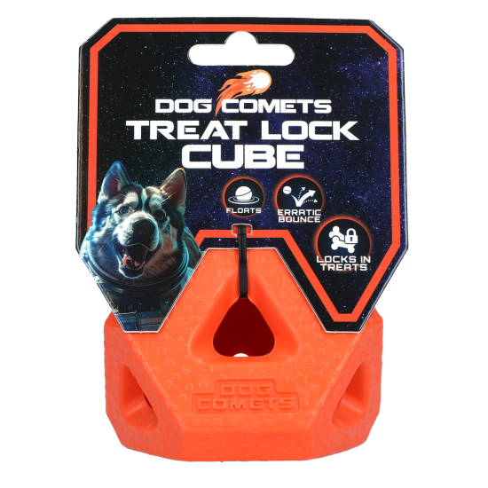 Preview: Dog Comets Treat Lock Cube – Robuster Leckerli- & Kauartikel-Spielwürfel