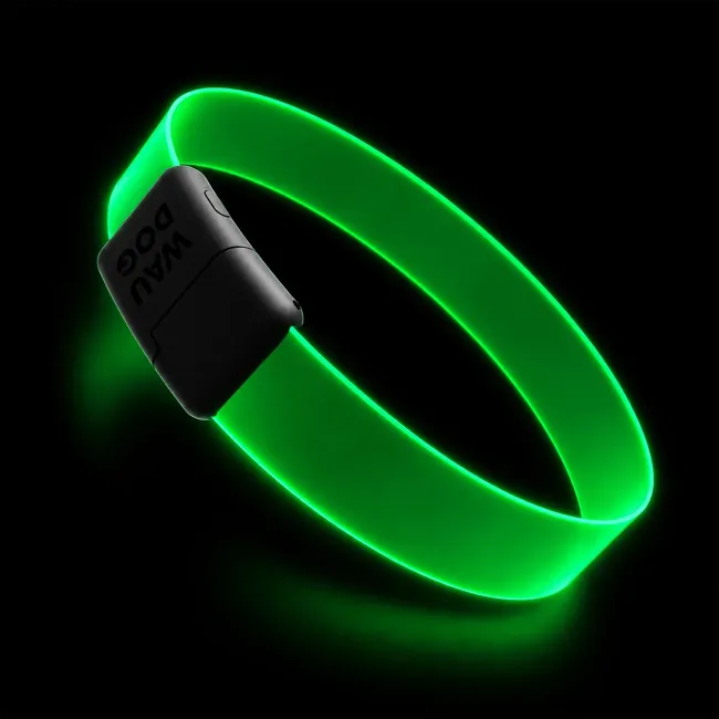 Preview: WAUDOG LED Leuchthalsband für Hunde – Wiederaufladbares Sicherheitshalsband mit Farbwechsel (Zuschneidbar)
