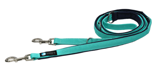 annyx Führleine Bolt Fun Classic Ozean – 3 Meter, 4-fach verstellbar & gepolstert