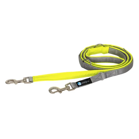 annyx Führleine Classic Bolt Protect (3m) – leuchtgelb/braun