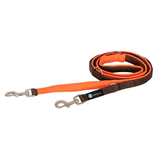 annyx Führleine Classic Bolt Protect (3m) – leuchtorange/braun