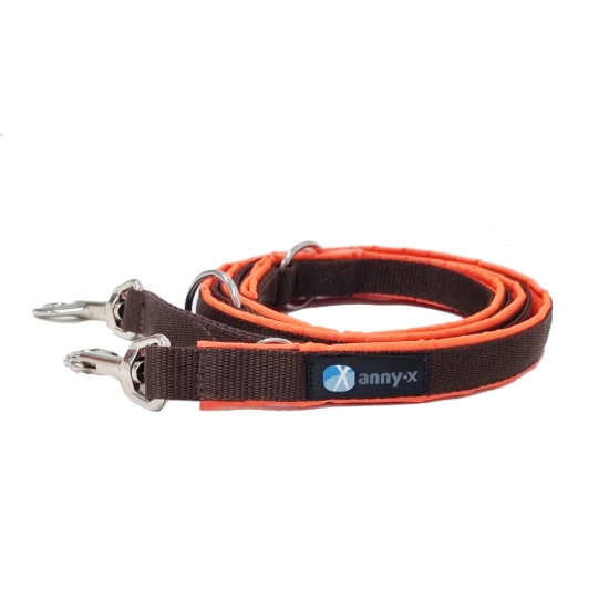 annyx Führleine Classic Bolt Protect leuchtorange/braun