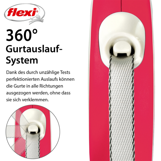 Preview: flexi Hundeleine New Comfort rot 5m, 8m