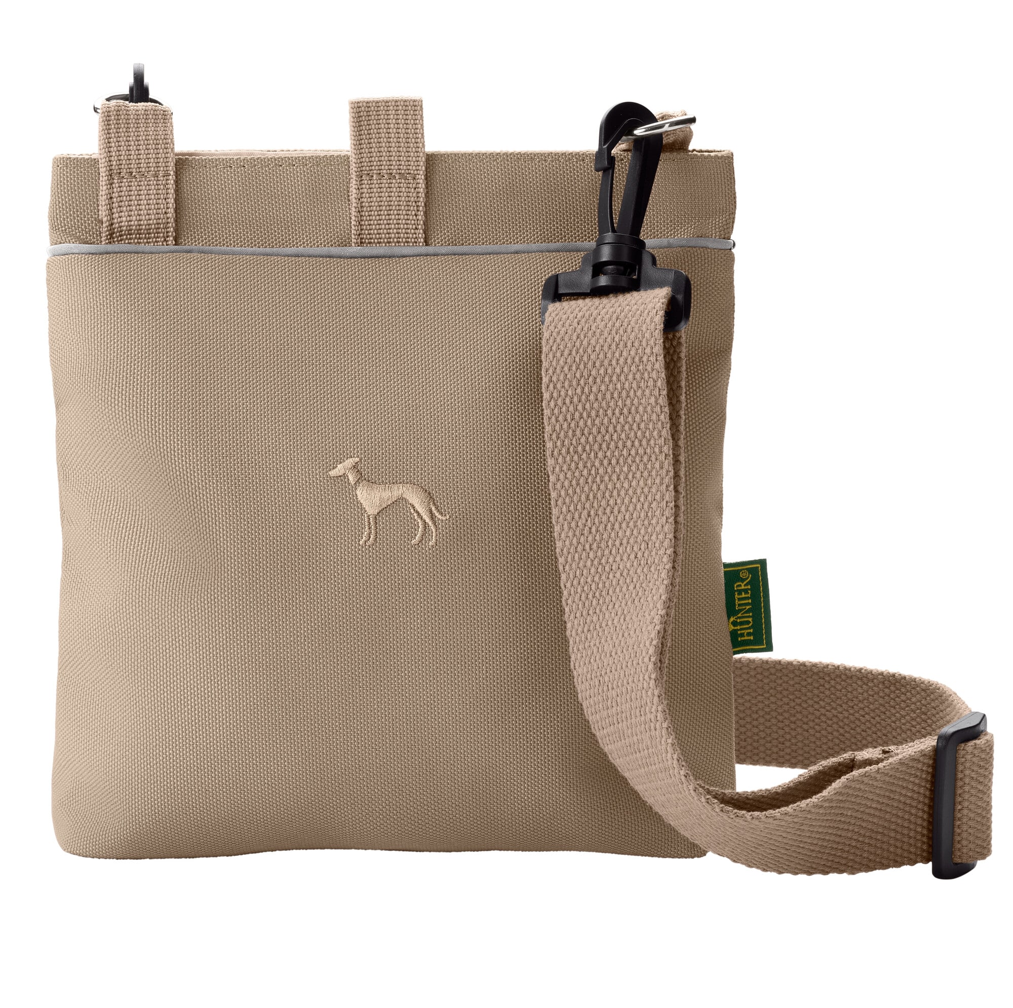 Hunter Umhänge-Snackbeutel Alva (Beige) | Leckerlibeutel & Futtertasche