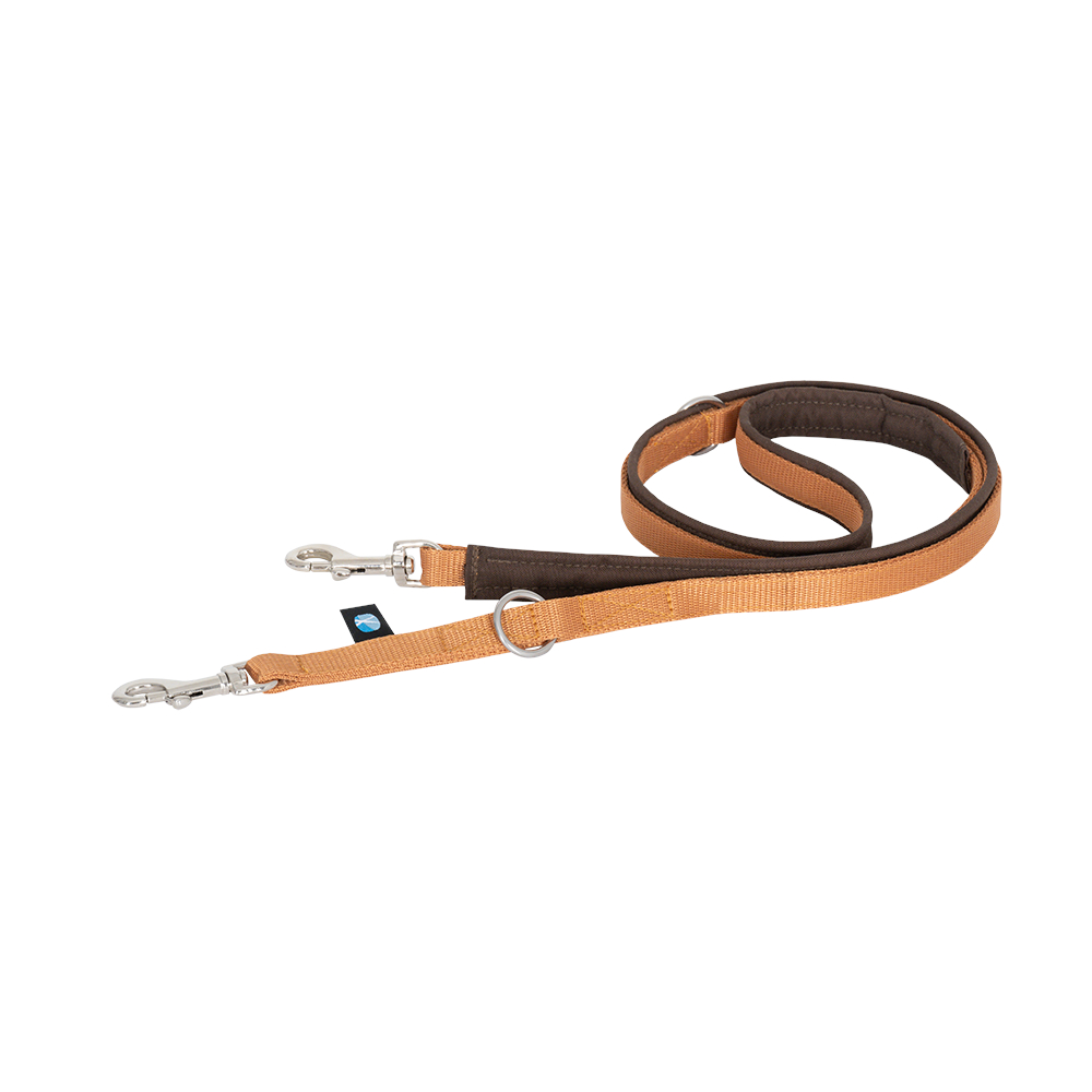 anny-x teilgepolsterte Führleine Classic Bolt Fun Oliv orange 3m