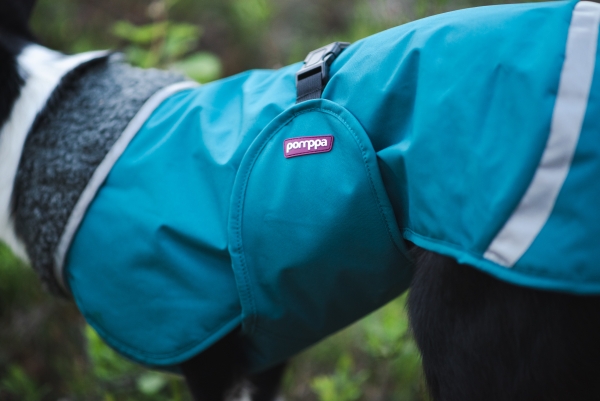 PerusPomppa Hunde Wintermantel petrol