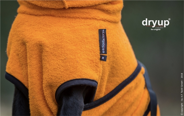 DRYUP Cape Hundebademantel clementine