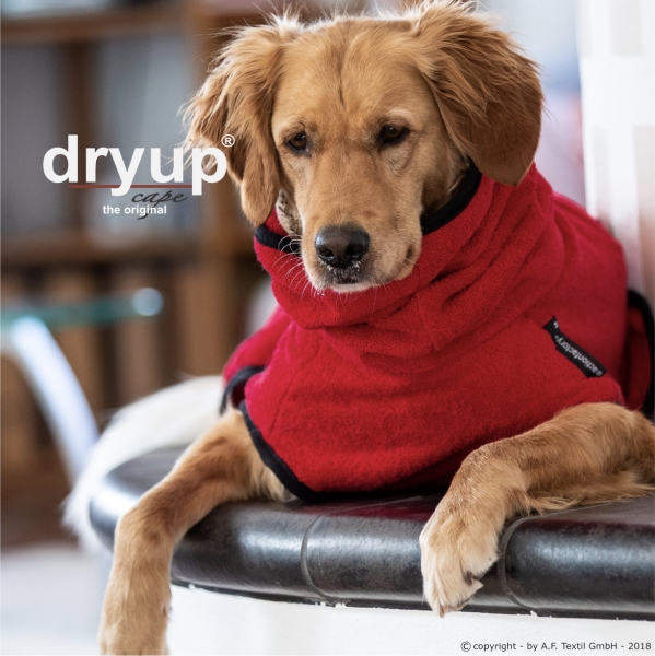 DRYUP Cape Hundebademantel pepper rot