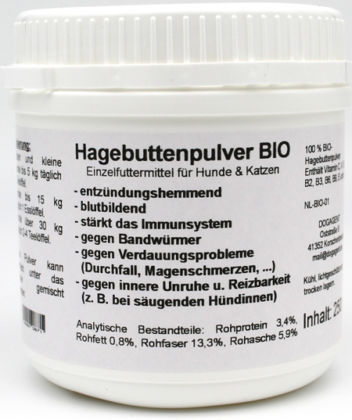 BIO-Hagebuttenpulver für Hunde & Katzen