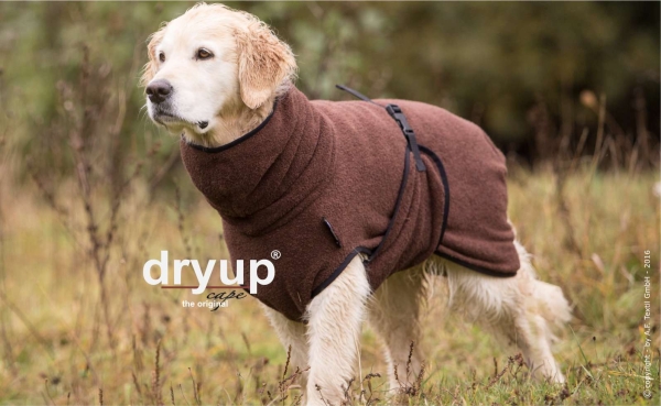 DRYUP Cape Hundebademantel brown braun