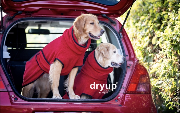 DRYUP Cape Hundebademantel pepper rot