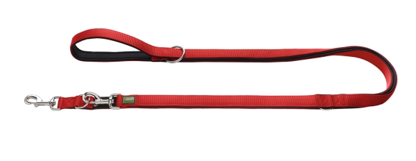 Hunter Verstellbare Führleine Neopren rot/schwarz