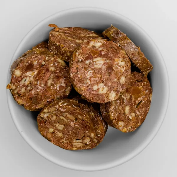 MyMenue4Dogs Rinderwurst 800g – Saftige Hundewurst & Trainingswurst mit Gemüse