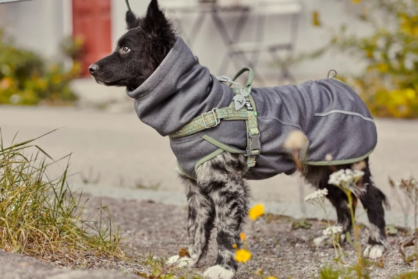 HURTTA Razzle-Dazzle Wende-Fleecepullover grau-grün