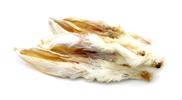 Kaninchenohren mit Fell 200g | Hypoallergener Natur-Kausnack für Hunde