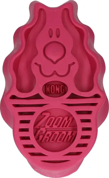 KONG ZoomGroom Hundebürste – 2-in-1 Massagestriegel & Fellwechsel-Bürste