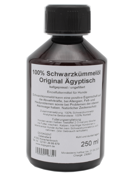 Schwarzkümmelöl für Hunde - Original Ägyptisch