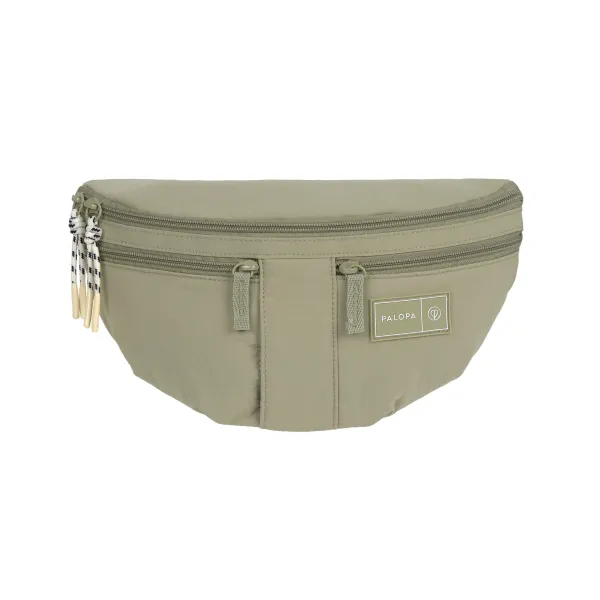 PALOPA Leckerlibeutel Crinkled Emma Pale Olive – Stylische 3-in-1 Gassitasche