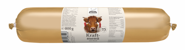 Hundewurst Kraftmenü mit Rind