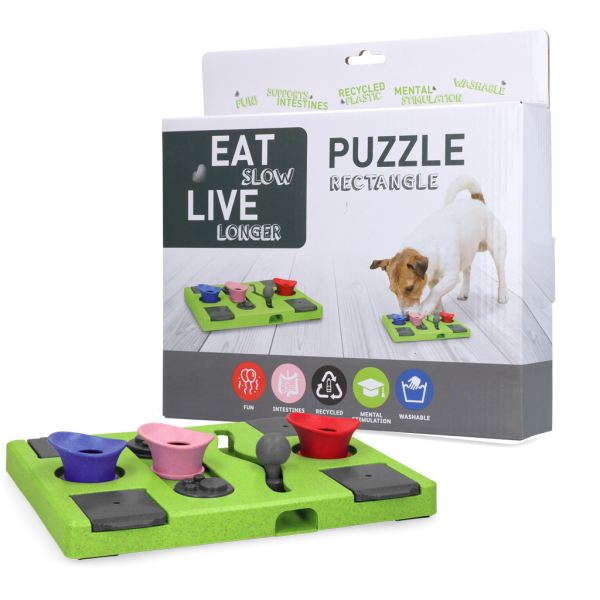 Eat Slow Live Longer Puzzle Rectangle - Intelligenzspielzeug
