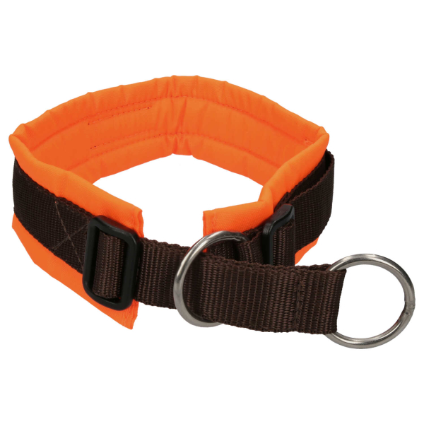 annyx Zugstopphalsband Protect leuchtorange/ braun