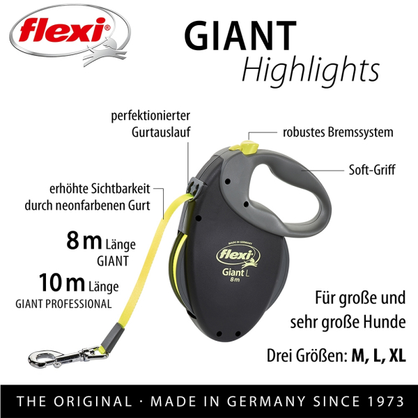 flexi Hundeleine Giant 8m, 10m