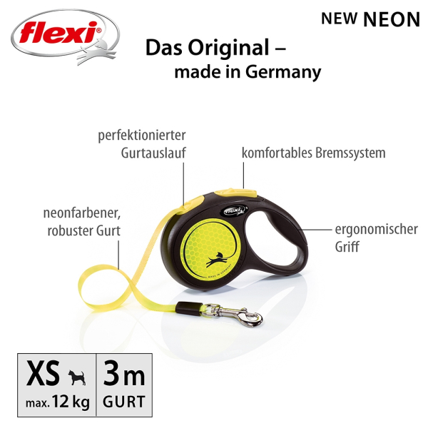 flexi Neon Gurt neongelb