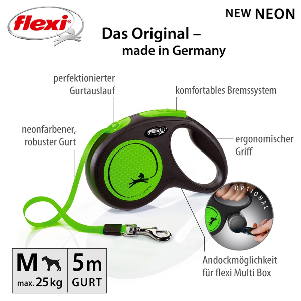 flexi Neon Gurt neongrün