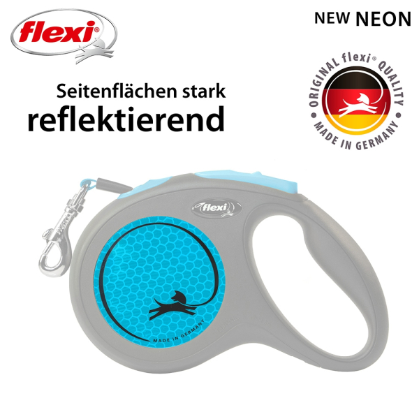 flexi Neon Gurt neonblau
