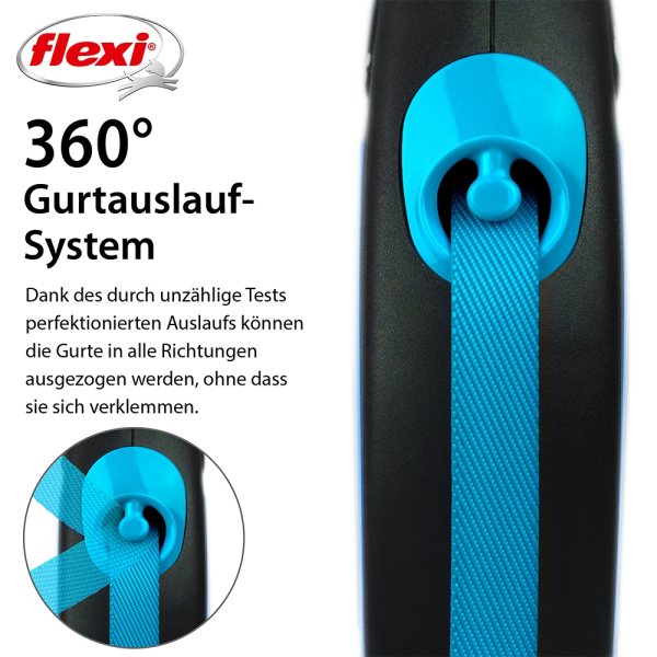 flexi Neon Gurt neonblau