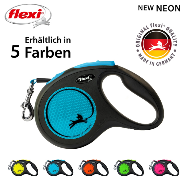 flexi Neon Gurt neonblau