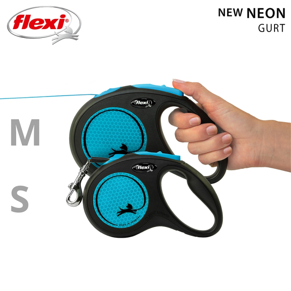 flexi Neon Gurt neonblau